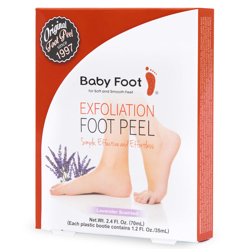 Baby Foot Original Exfoliation Foot Peel - Callus Remover for Rough Cracked Dry Feet Dead Skin Removal - Foot Peeling Mask for Baby Soft Feet - Spa Experience at Home & Gift Ideas - Lavender Scented