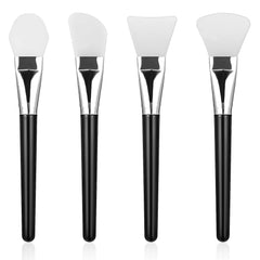 Gjinxi 4pcs Silicone Face Mask Brush Applicator Face Mask Spatula Facial Mask Brush Flexible Facial Mud Mask Applicator Brush for Facial Mud Clay Mask DIY Modeling Mask Body Lotion